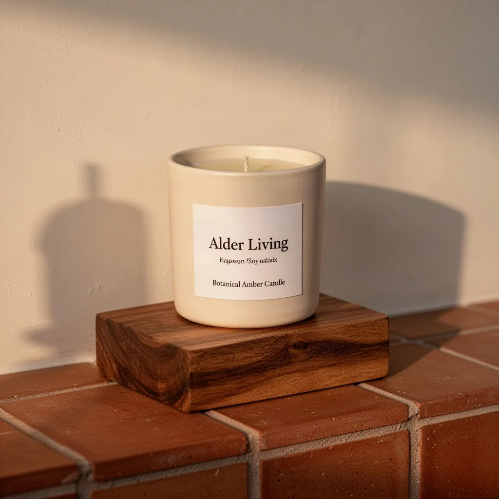 Alder Living Botanical Amber Candle